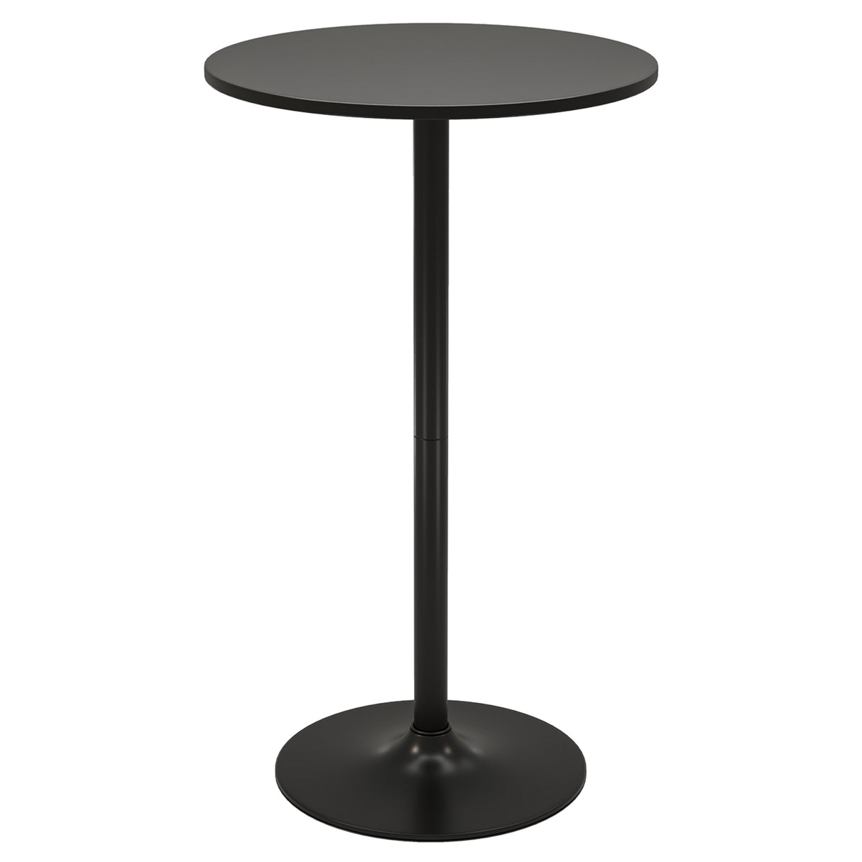 101-56 cm Round Bistro Cocktail Tall Coffee Table High Top Pub Table-Black-2 Pieces