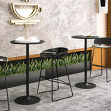 101-56 cm Round Bistro Cocktail Tall Coffee Table High Top Pub Table-Black-2 Pieces