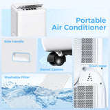 HOMCOM 12,000 BTU 5-in-1 Mobile Air Conditioner, 35m2 Radius - White