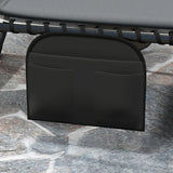 Outsunny Set of Two Reclining Sun Loungers - Charcoal Grey