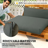 Outsunny Two Piece Seat Pallet and Back Cushions - Charcoal Grey