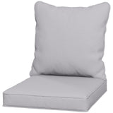 Outsunny Seat and Back Padded Cushion Set - Light Grey