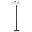 HOMCOM Arc Tree Floor Lamp with 3 Adjustable Rotating Lights, for Bedroom Living Room, Industrial Standing Lamp with Steel Frame, 155cm, Black