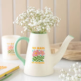 No Rain, No Flowers Ceramic Watering Can / Vase