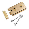 D/H RIM LOCK 5.5 X 3 - POLISHED BRASS - EACH