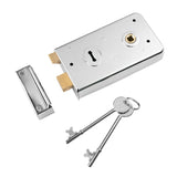 D/H RIM LOCK 5.5 X 3 - POLISHED CHROME - EACH