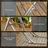 Outsunny Foldable Hammock Stand, Portable Hammock with Metal Frame, 2 in 1 Hammock Net Stand, Clothes Drying Rack, Load Capacity 120kg, for Patio, Garden, Yard, Black