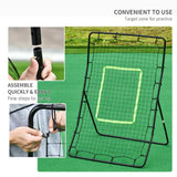 HOMCOM Rebounder Net Playback Game Spot Target Ball Rebounders Training Equipment Play Teaching