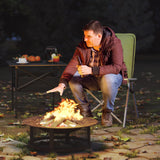 Outsunny Portable Padded Camping Chair, with Bag - Green