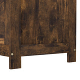 HOMCOM Storage Chest, Modern Storage Trunk with 2 Safety Hinges and Cut-out Handles, Wooden Toy Box for Living Room, Entryway, 76 x 40 x 48 cm, Rustic Brown