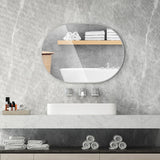 Runway Oval Bathroom Mirror with Shatter-Proof Film and Expansion Screws