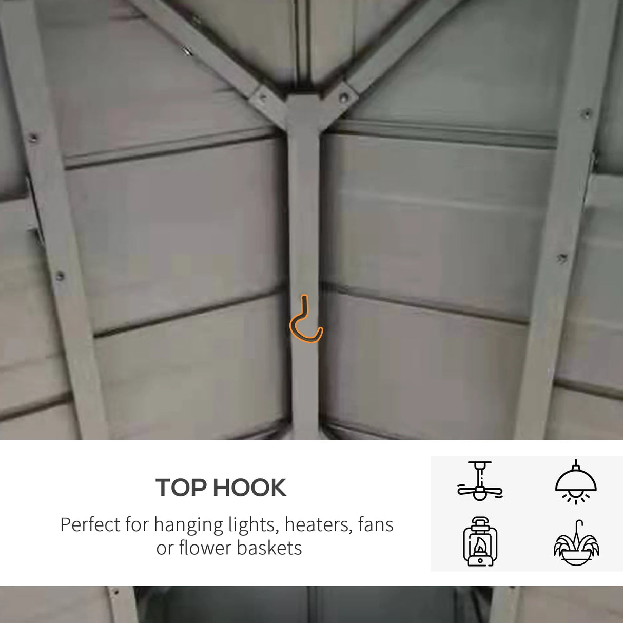 Outsunny 3.5 x 3.5m Outdoor Hardtop Gazebo Canopy with Two-tier Metal Roof and Solid Wood Frame Outdoor Patio Shelter for Patio, Garden, Black