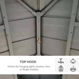 Outsunny 3.5 x 3.5m Outdoor Hardtop Gazebo Canopy with Two-tier Metal Roof and Solid Wood Frame Outdoor Patio Shelter for Patio, Garden, Black