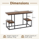 Rustic TV Console Table for 50 Inches TVs-Rustic Brown