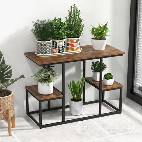 Rustic TV Console Table for 50 Inches TVs-Rustic Brown