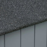 Outsunny Garden Outdoor Storage Shed Outdoor Tool Shed with 3 Shelves and Tilt Roof, 129x51.5x180cm, Grey