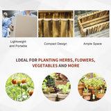 Outsunny 52L Raised Flower Bed Wooden Rectangular Planter Container Box Herb Pot Flower Pot 78L x 35W x 30H (cm)