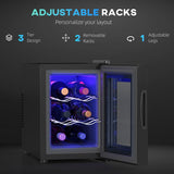 HOMCOM Six Bottle 8-18 Countertop Wine Fridge - Black