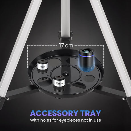 Outsunny Astronomy Telescope for Adults and Beginners with 70 mm Aperture, Carry Bag, White