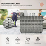 Outsunny Six-Piece Modular Rattan Sofa Set - Light Grey