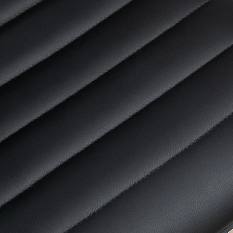 HOMCOM Armless Task Desk Chair, Swivel Office Chair with Faux Leather, Adjustable Seat Height, Chrome Base, Wheels for Home, Black