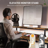 HOMCOM Industrial 'L' Shaped Multi-Work Desk - Brown