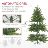 HOMCOM 5ft Bare Artificial Christmas Tree, with 1309 Tips - Green