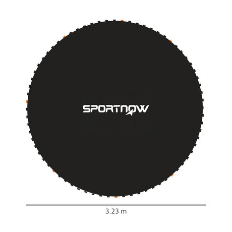 SPORTNOW Replacement Trampoline Mat with Spring Pull Tool, 72 V-Hooks, for 12ft Trampoline using 14cm Springs, Black