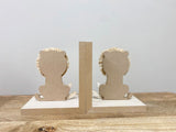 Set of Two Wooden Lion Bookends