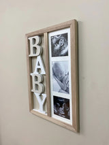 Baby Three Photograph Wooden Frame 43cm