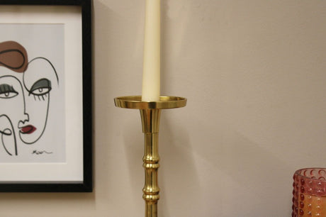 Gold Pillar Candlestick Medium