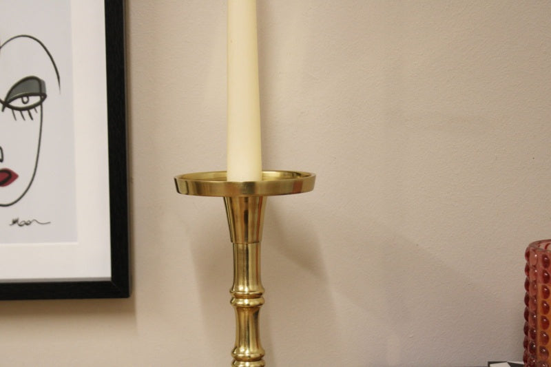 Gold Pillar Candlestick Small