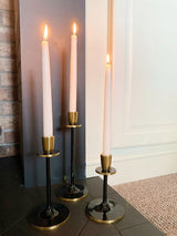 Medium Black and Gold Candlestick