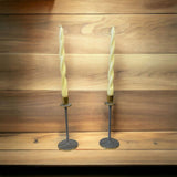 Glossy Grey Irina Candlestick, Set of 2, 26cm