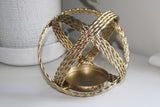 Gold Coloured Ball Candle Holder