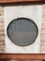 Silver Wall Clock 30cm