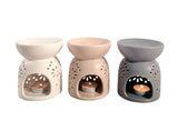 Oil Burner In Grey With Pattern Holes