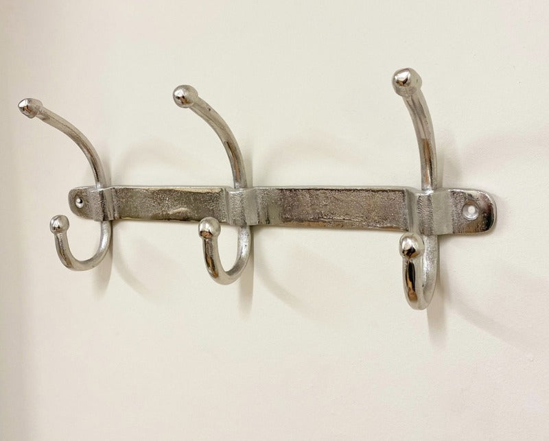 Wall Mounted Triple Coat Hooks