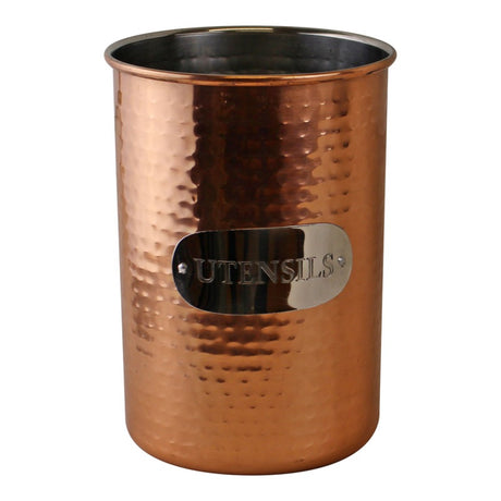 Hammered Copper Utensil Holder