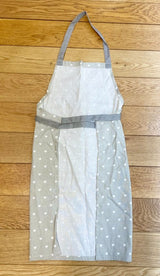 Kitchen Apron With A Grey Heart Print Design