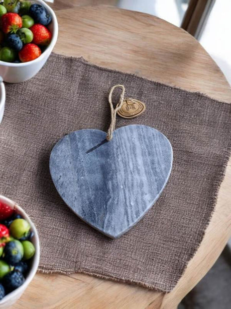 Grey Heart Chopping Board 24x26cm