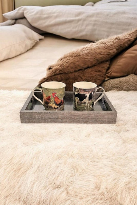 Set of 3 Grey Weave Base Trays