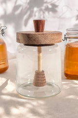 Glass Honey Storage Jar With Stirer