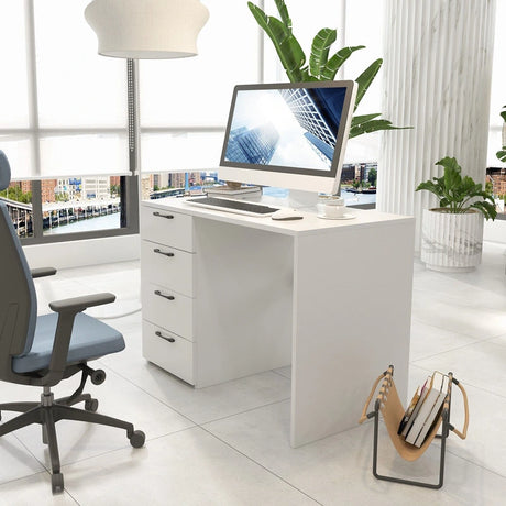 Home Office Writing Desk with File Storage Cabinet