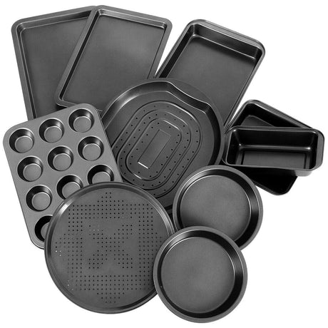 10 Pieces Nonstick Bakeware Set Baking Roasting Cake Pans