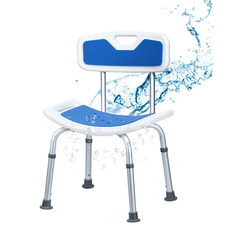 Shower Bath Chair 6 Adjustable Height Non-Slip Bathtub Stool