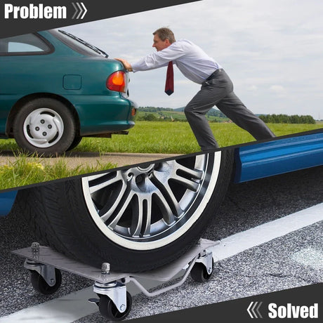 4 Pieces Vehicle Car Auto Repair Moving Tire Wheel Dolly
