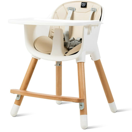 Dual Wooden Combination Modern Padded Highchair