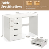 Home Office Writing Desk with File Storage Cabinet