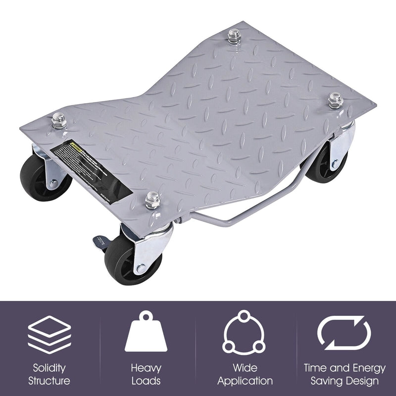 4 Pieces Vehicle Car Auto Repair Moving Tire Wheel Dolly